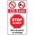 Stop au bruit, klaxon, ballon-Interdiction-Panneaux Signalétiques