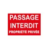 Passage interdit propriété privée-Panneau propriété privée-Panneaux Signalétiques