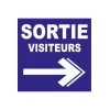 Panneau sortie visiteurs droite-Panneau directionnel-Panneaux Signalétiques