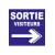 Panneau sortie visiteurs droite-Panneau directionnel-Panneaux Signalétiques