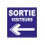 Panneau sortie visiteurs gauche-Panneau directionnel-Panneaux Signalétiques