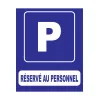 Parking réservé au personnel-Panneau parking-Panneaux Signalétiques