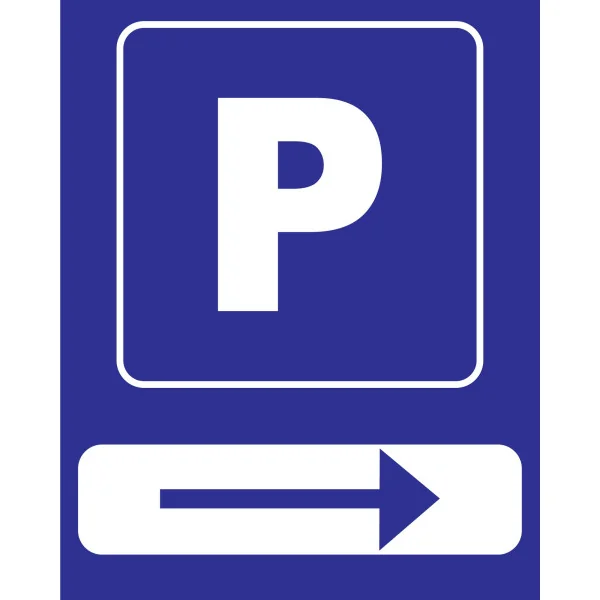 Parking direction droite-Panneau parking-Panneaux Signalétiques