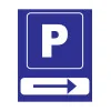 Parking direction droite-Panneau parking-Panneaux Signalétiques