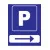 Parking direction droite-Panneau parking-Panneaux Signalétiques