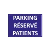 Parking réservé patients-Panneau parking-Panneaux Signalétiques