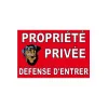 Panneau propriété privée défense d'entrer avec pictogramme chien-Panneau propriété privée-Panneaux Signalétiques