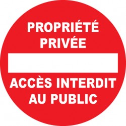 Panneau rond propriété privée passage interdit