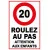 Panneau roulez au pas attention aux enfants vitesse limitée a 20kmh-Panneau danger enfants-Panneaux Signalétiques