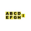 Panneau entrepôt A-B-C-D-E-F-G-H-I 200X200mm-Signalétique entrepôt-Panneaux Signalétiques