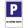 Panneau personnalisé avec pictogramme parking