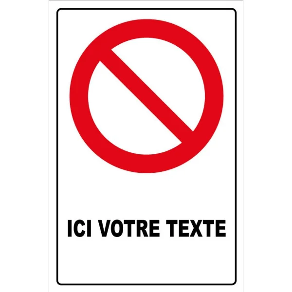 Panneau d'interdiction de stationnement en métal personnalisé