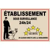 Etablissement sous surveillance 24h/24-Panneau vidéo surveillance-Panneaux Signalétiques