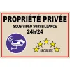 Propriété privée sous vidéo surveillance 24h/24-Panneau vidéo surveillance-Panneaux Signalétiques