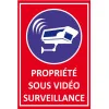 Propriété sous vidéo surveillance-Panneau vidéo surveillance-Panneaux Signalétiques