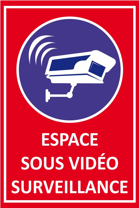 Panneau espace sous surveillance vidéo - 01 sur www.aua