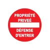 Panneau rond propriété privée défense d'entrer-Panneau propriété privée-Panneaux Signalétiques