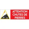 Panneau Attention Chutes de pierres-Panneau attention Danger-Panneaux Signalétiques