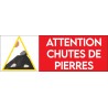 Panneau Attention Chutes de pierres