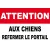 Pancarte PVC 300x200mm 3mm Résiste à l'eau Utilisation Extérieure Avertissement Simple-Panneau attention au chien-SIGNAGE
