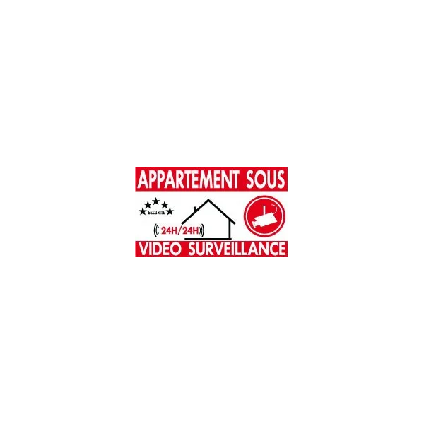 Appartement sous vidéo surveillance lot de 10p-Autocollant de dissuasion-Panneaux Signalétiques