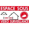 Espace sous vidéo surveillance  lot de 10p-Autocollant de dissuasion-Panneaux Signalétiques