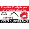 Propriété protégée  par un système d'alarme         (lot de 10p)-Autocollant de dissuasion-Panneaux Signalétiques