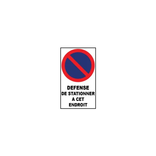 Autocollant de dissuasion pour parking "stationnement défense de stationner à cet endroit "-Panneau stationnement--