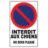 Panneau Interdit aux chiens No dogs please-Panneau interdit aux chiens-Panneaux Signalétiques