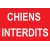 Chiens interdits-Panneau interdit aux chiens-Panneaux Signalétiques