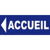 Panneau PVC Bleu 500x200mm - Accueil - Direction Gauche-Panneau parking-Panneaux Signalétiques