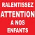 Panneau ralentissez attention à nos enfants "alu 400x400mm"-Panneau danger enfants-Panneaux Signalétiques