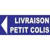 TSME Panneau signalétique Livraison petit colis direction gauche - PVC Bleu - SIGNAGE - Signalétique de parking - Informative
