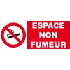 Panneau signalétique Espace non fumeur, Polychlorure de vinyle, Simple-Panneau interdit de fumer-Panneaux Signalétiques