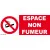 Panneau signalétique Espace non fumeur, Polychlorure de vinyle, Simple-Panneau interdit de fumer-Panneaux Signalétiques