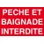 Panneau signalétique "pêche et baignade interdites" 300x200mm-Panneau pêche interdite-Panneaux Signalétiques
