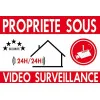Panneau de Dissuasion propriéte sous vidéo Surveillance 300x200mm en PVC 3mm-Panneau vidéo surveillance-Panneaux Signalétiques