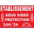 Panneau Établissement sous vidéo protection-Panneau vidéo surveillance-Panneaux Signalétiques