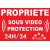 Panneau propriété sous vidéo protection 24/24-Panneau vidéo surveillance-Panneaux Signalétiques