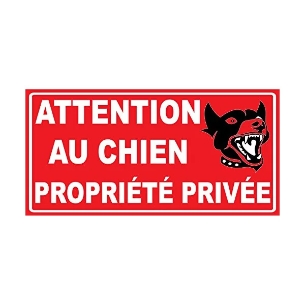 Panneau Attention au Chien propriété privée-Panneau attention au chien-Panneaux Signalétiques