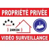 Panneau proprièté privée vidéo Surveillance 300X200mm-Panneau vidéo surveillance-Panneaux Signalétiques