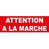 Panneau danger "Attention à la marche" (250x100mm)-Panneau attention Danger-Panneaux Signalétiques