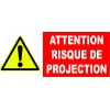 Panneau Danger Attention Risque de Projection (250x100mm)-Panneau attention Danger-Panneaux Signalétiques