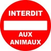 Panneau PVC rond "Interdit aux animaux"-Interdiction-Panneaux Signalétiques