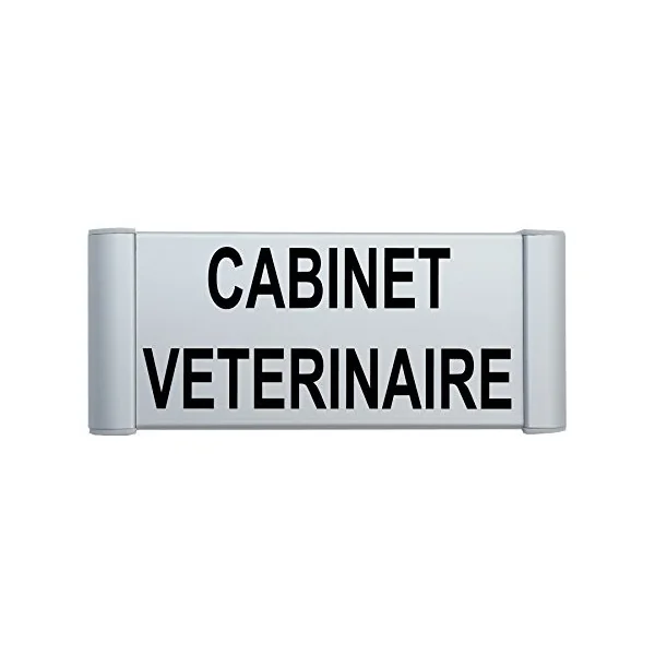 Plaque de porte Alu"CABINET VETERINAIRE"-Plaque de porte-Panneaux Signalétiques