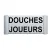 Plaque de porte Alu"DOUCHES JOUEURS"-Plaque de porte-Panneaux Signalétiques