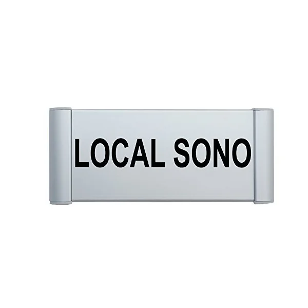 Plaque de porte Alu "LOCAL SONO"-Plaque de porte-Panneaux Signalétiques
