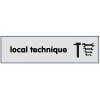 Plaque de porte Alu"LOCAL TECHNIQUE"-Plaque de porte-Panneaux Signalétiques