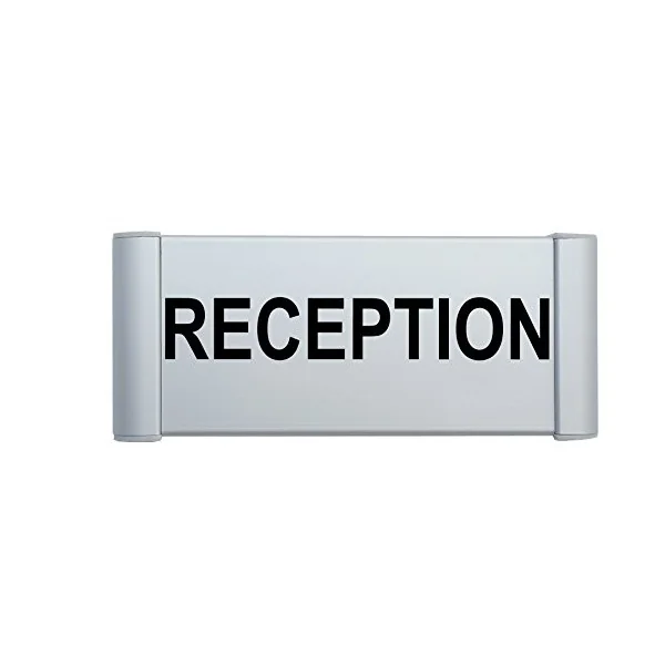 Plaque de porte Alu "RECEPTION"-Plaque de porte-Panneaux Signalétiques