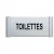 Plaque de porte Alu "TOILETTES"-Plaque de porte-Panneaux Signalétiques